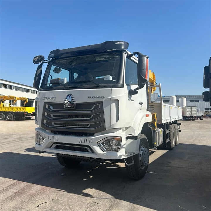 Wholesale Cheap Price HOWO NX 6*4 Hohan Hydraulic Knuckle Boom Truck Mounted Crane 2 Ton 3ton 10ton Mobile Crane for Sales supplier