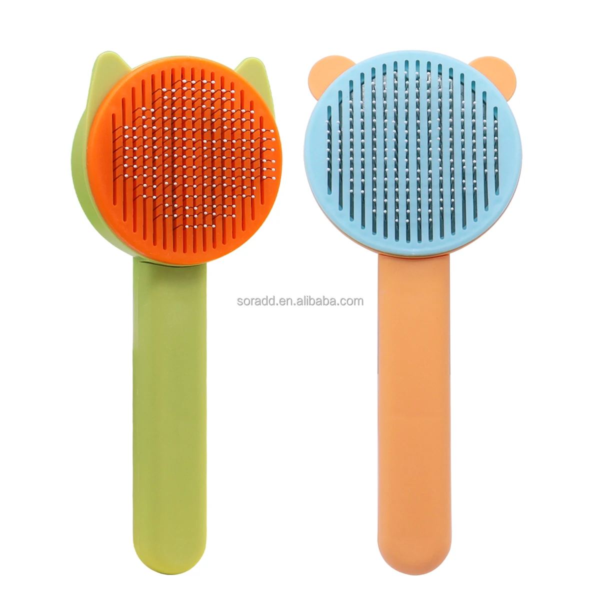 Self-Cleaning ABS Slickers Brush for Dogs Cats Pet Grooming Tool to Remove Undercoat Shedding Mats Tangles Hair Danders Dirt