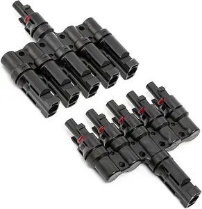 Waterproof 5 to 1 Solar PV Power MC T Y Branch Male Female Connector for Parallel Connection Between Solar Panels
