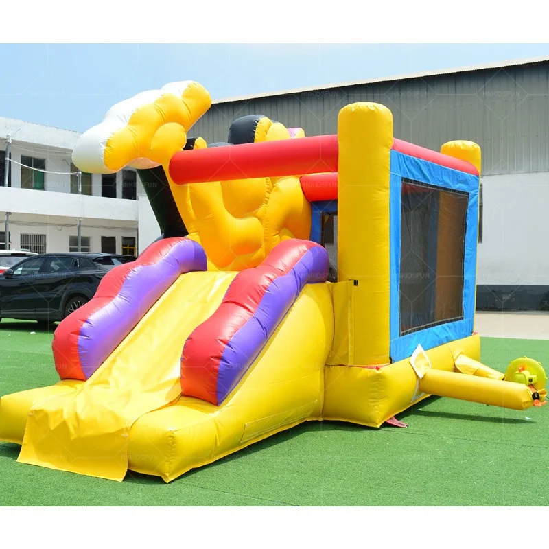 Commercial Mickey Mouse Inflatable Bouncers Jumping Castles with Slide Combo for Kids