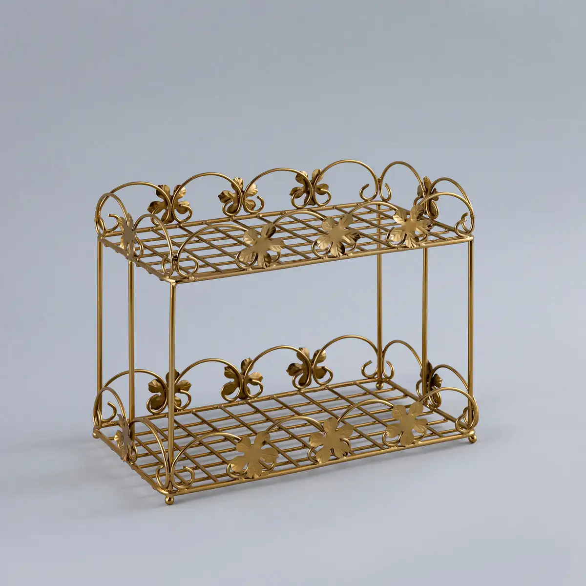 Rectangle Metal Cake Stand with Elegant Wire Design for Hotel & Bakery Cup Cake Serving Wholesale with OPP Bag Packaging