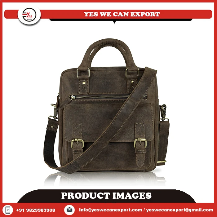 Waterproof Messenger Bag Handmade Genuine Leather Vintage Unisex