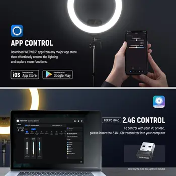 NEEWER RL45B 45W 18" Slim Edge Lit Ring Light Kit-10103368 product image