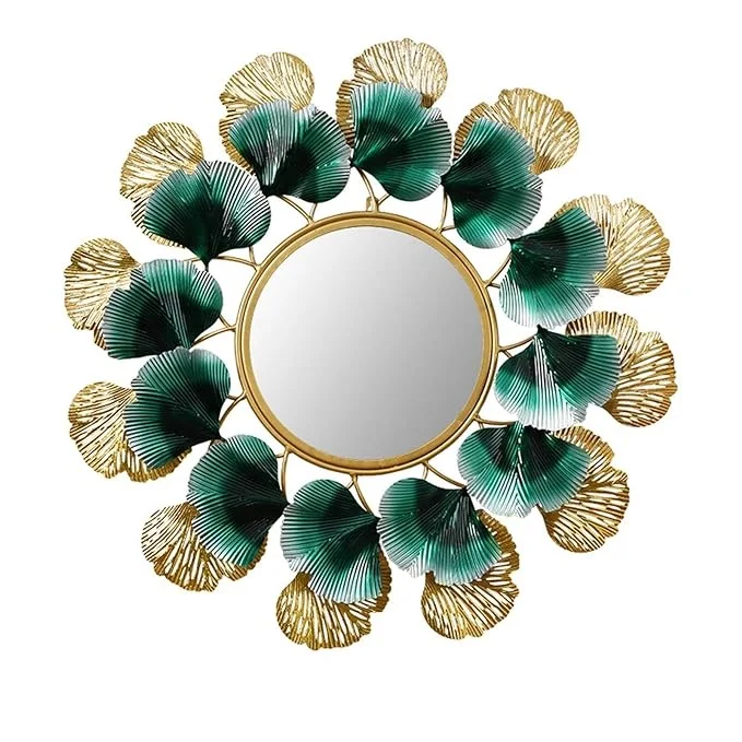 New Custom Quantity & Logo Latest Design Wall Flower Shaped Mirror Hot Selas Best Quality Home Decor Sofa Background Wall Mirror