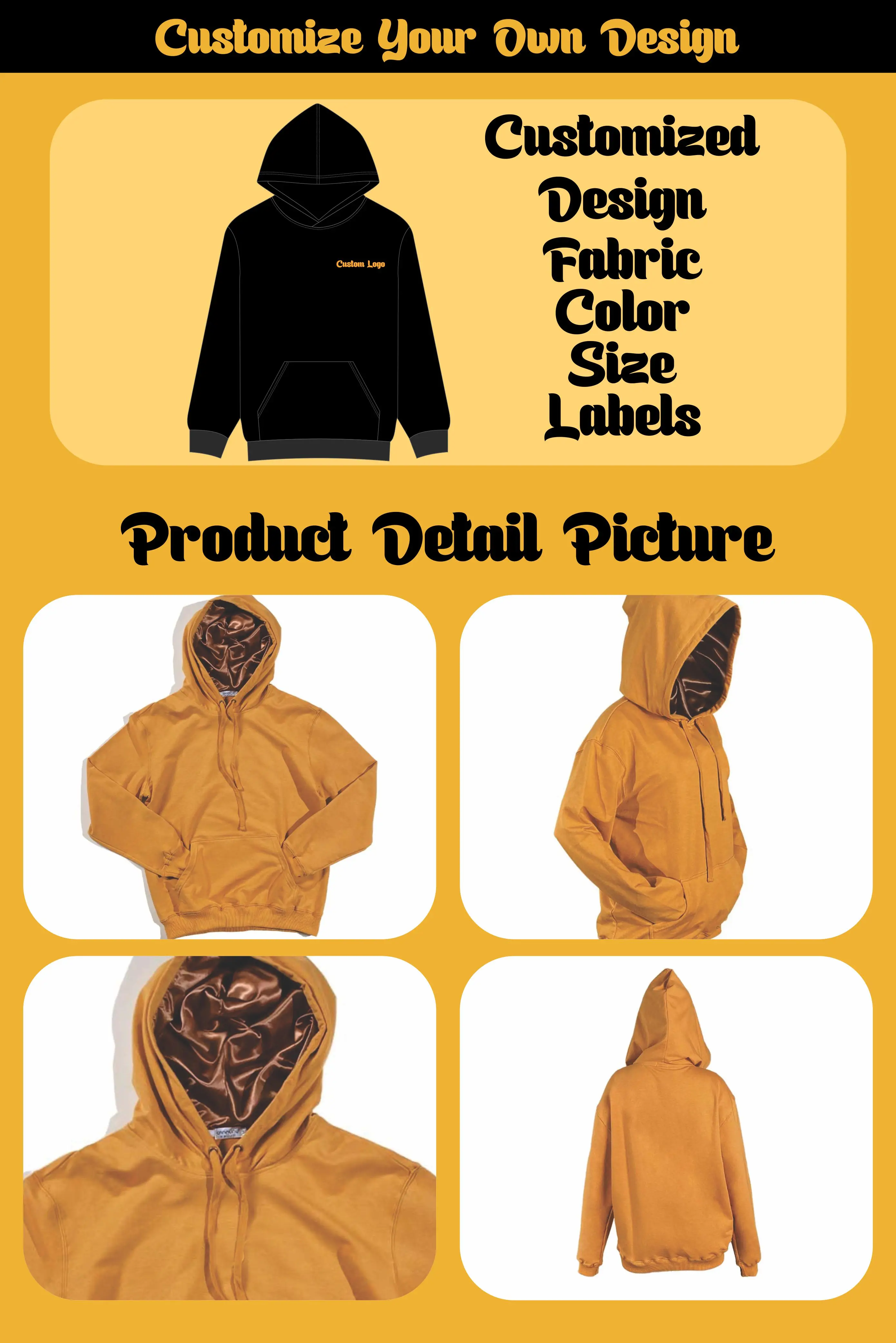 Satin-lined-hoodie Puff Printing Satin Lined Hoodie Satin Stain Lined ...