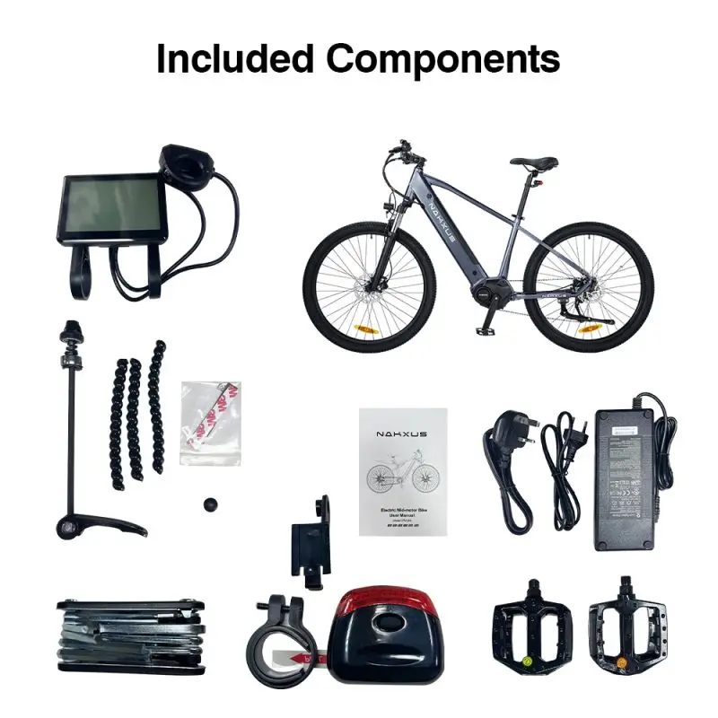 10.4Ah 36v Electric Road Bike Mid-Engine Wide Tires 9 Speed 45 km