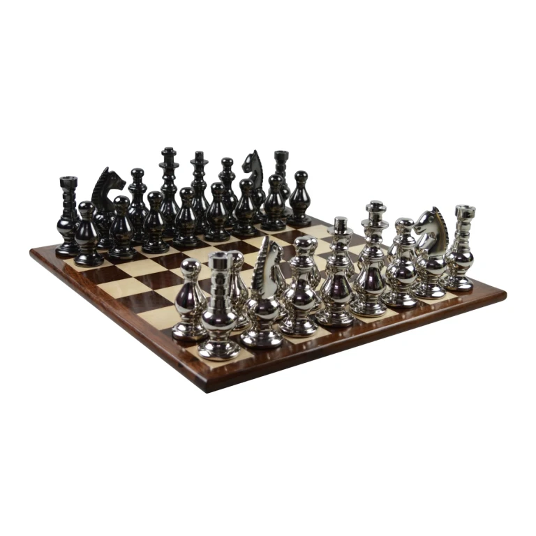 Черный и серебряный Шахматный набор с антикварной отделкой цветной полированный комбинированный настольный декоры для игры в мозг металлическая шахматная игра