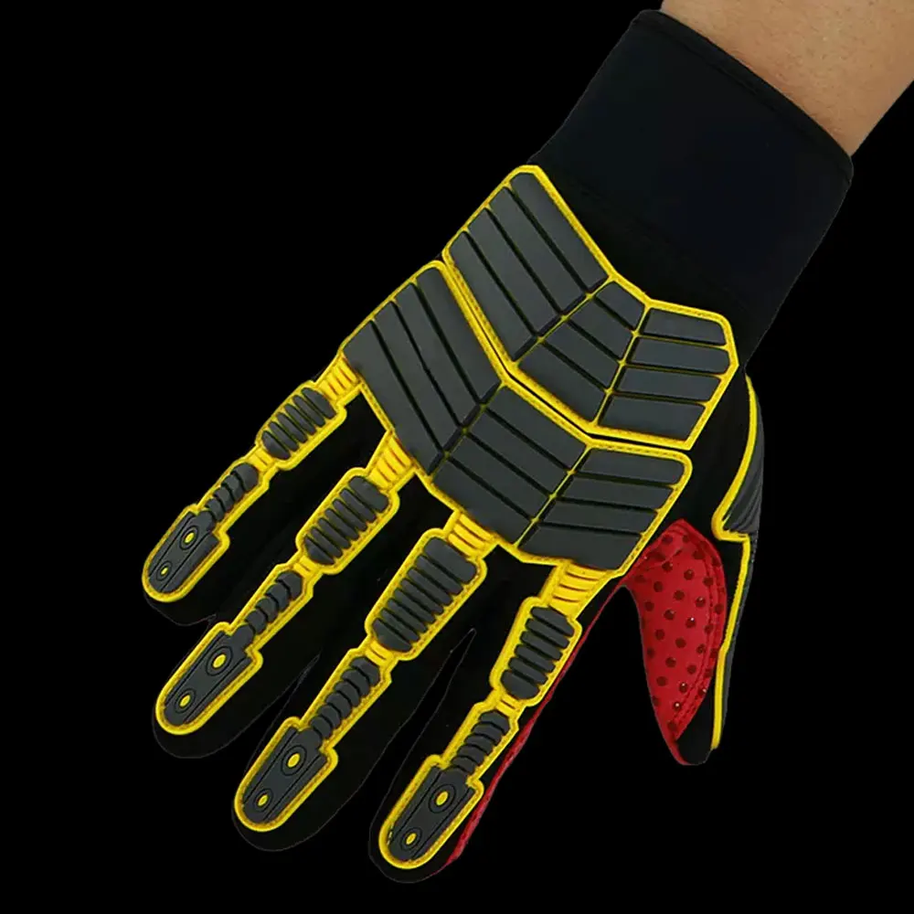 High Quality Oil And Gas Oilfield Impact Gloves Cotton Palm With Full