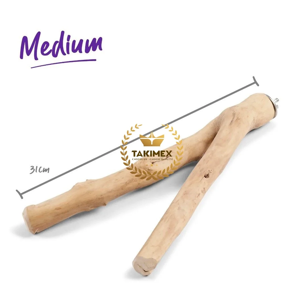 Natural Coffee Wood Perch Wood Parrots Playstand Play Stand Toys