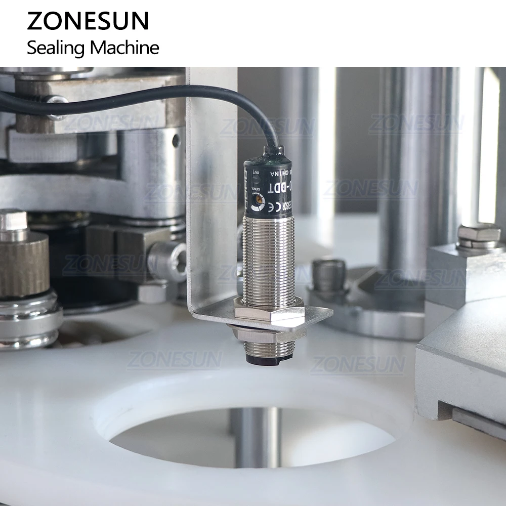 ZONESUN Full Automatic Round Fruit Juice Aluminum Tin Cans Food Canning Sealing Machine Tinplate Cover Capping Seamer Machine