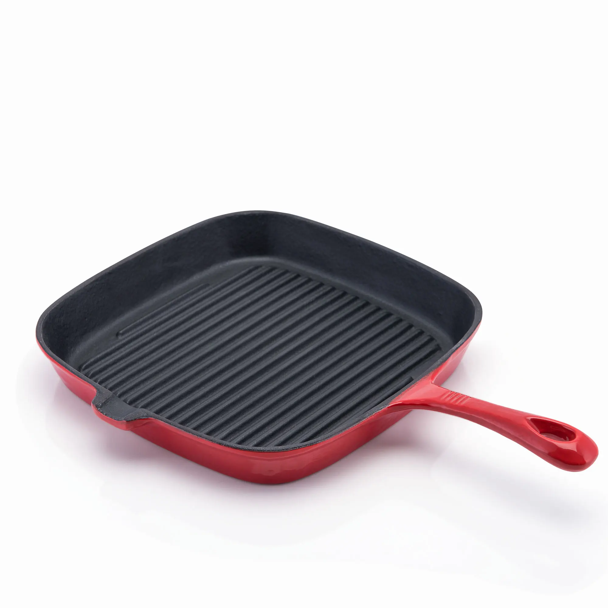 Cocinaware Pre-Seasoned Cast Iron Square Grill Pan - Shop Frying Pans &  Griddles at H-E-B