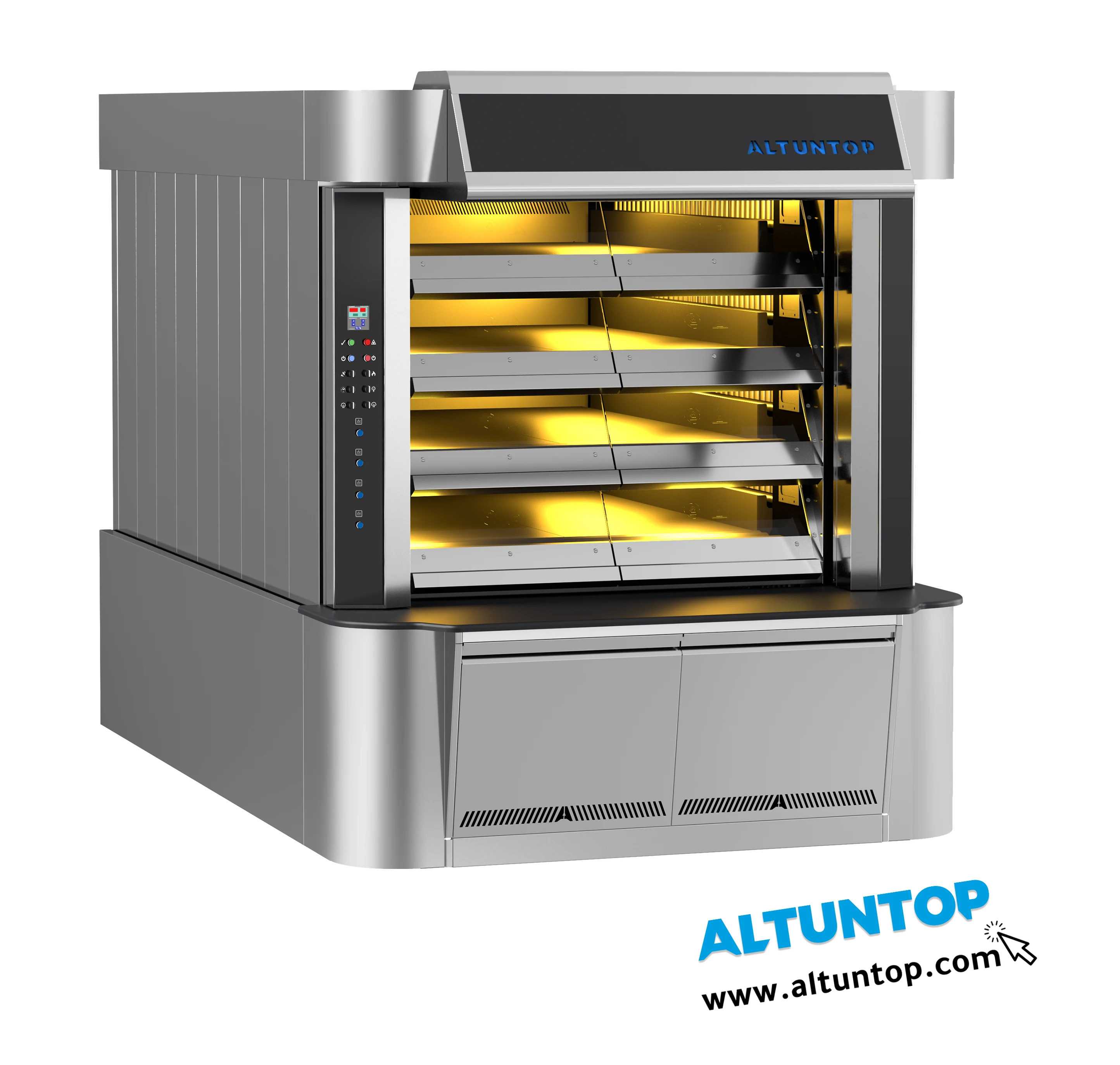 Трубчатые настенные печи лучшего качества с четырьмя камнями и настилом для изготовления хлеба OEM-продуктов для промышленной кухни