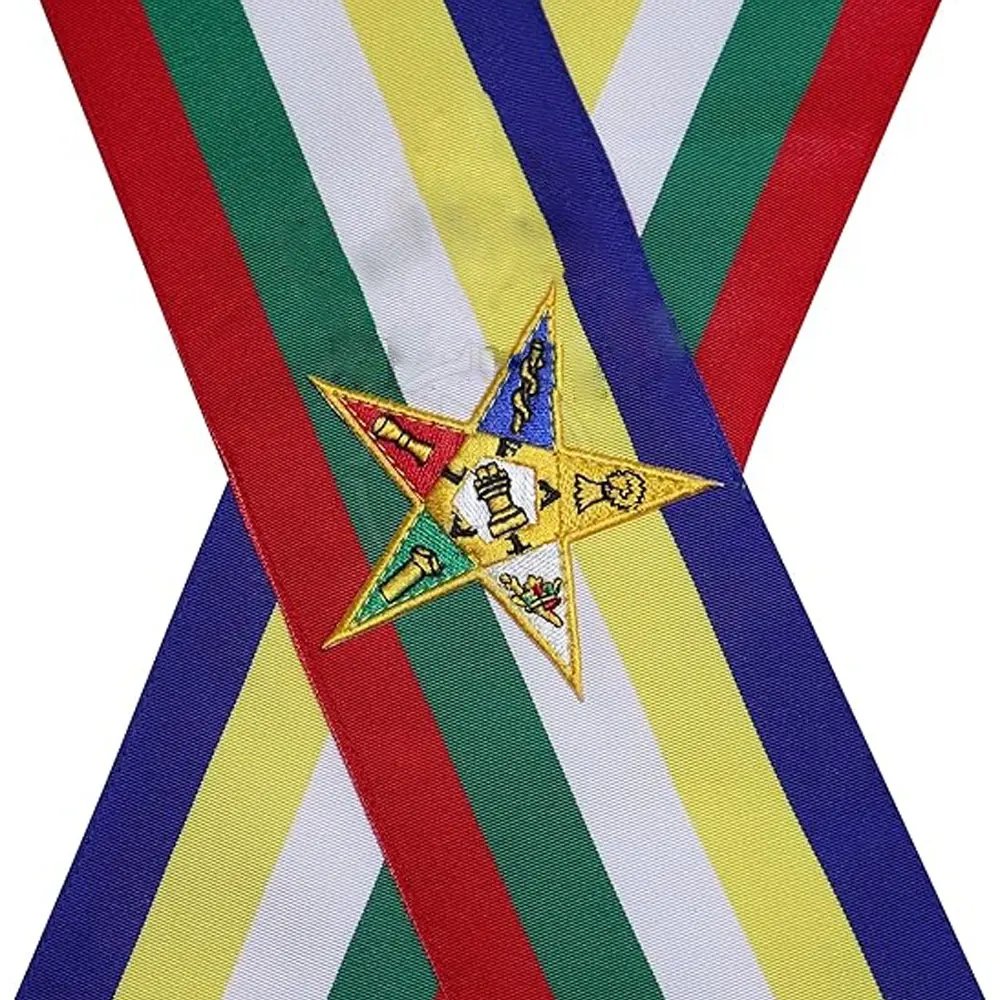 Custom Uniform Bullion Masonic Sashes Hand Embroidered Oem Whole Sale