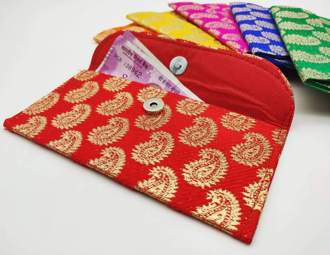 Indian Handmade Fancy Design Eco-friendly Wedding Supplies Fancy Envelope Wedding Invitation Card Envelope