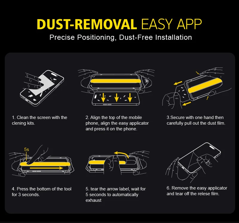 Automatic Dust Free Antispy Screen Protectors Tempered Glass Privacy