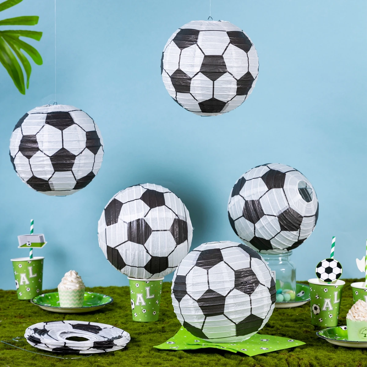 Hanging Paper Lantern Soccer Theme Party Decoration Supplies