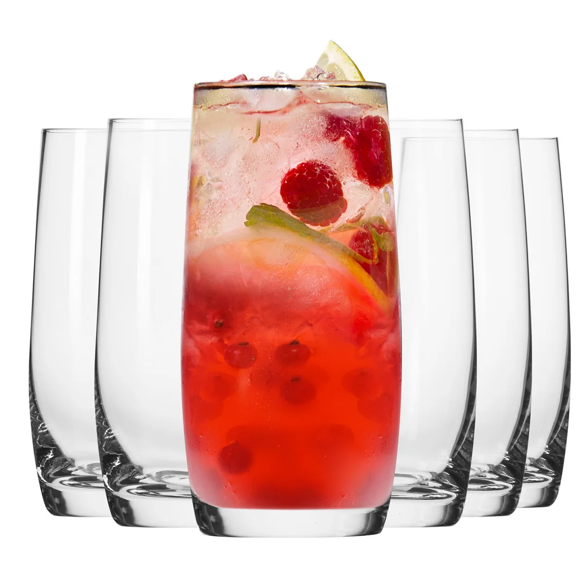 Tall Water Glass - 6-piece Set Of Glasses - 11.8 Oz (350 Ml) Capacity ...