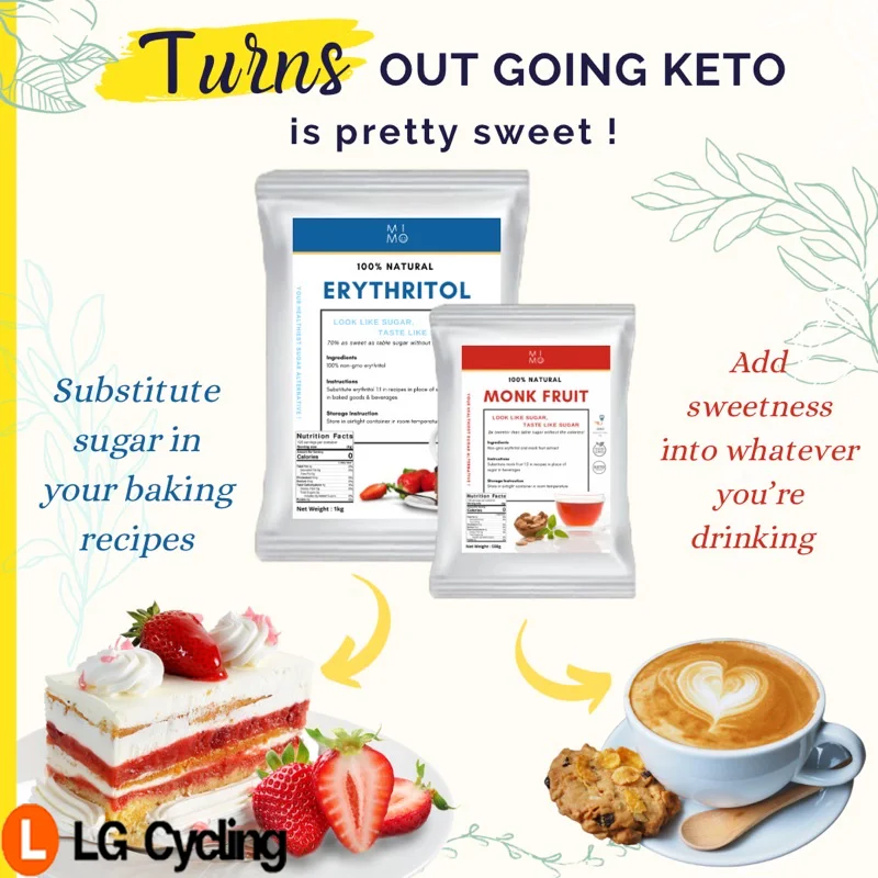 New Arrival 1kg Erythritol Food Additives 100 Natural Keto Sweetener