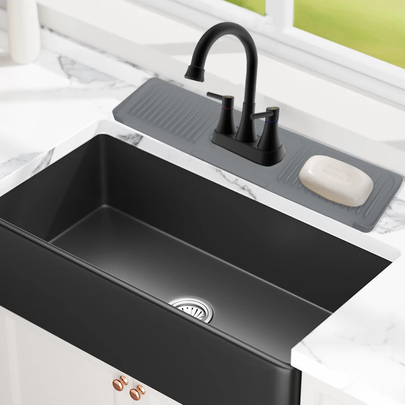 Silicone Faucet Top Ranking Tray Mat Kitchen Sink Silicone Faucet Mat Dish Soap Sponge Holder Drying Mat