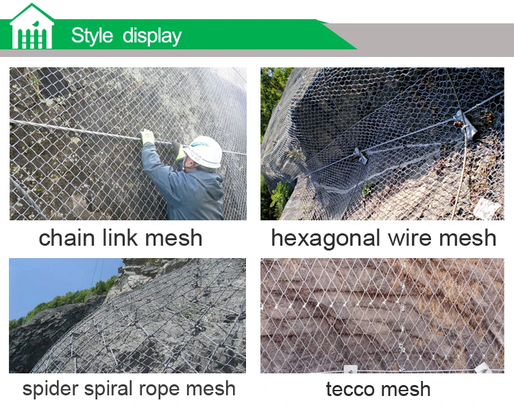 High Tensile Wire Mesh Slope Stabilisation Mesh Landslide Barrier ...