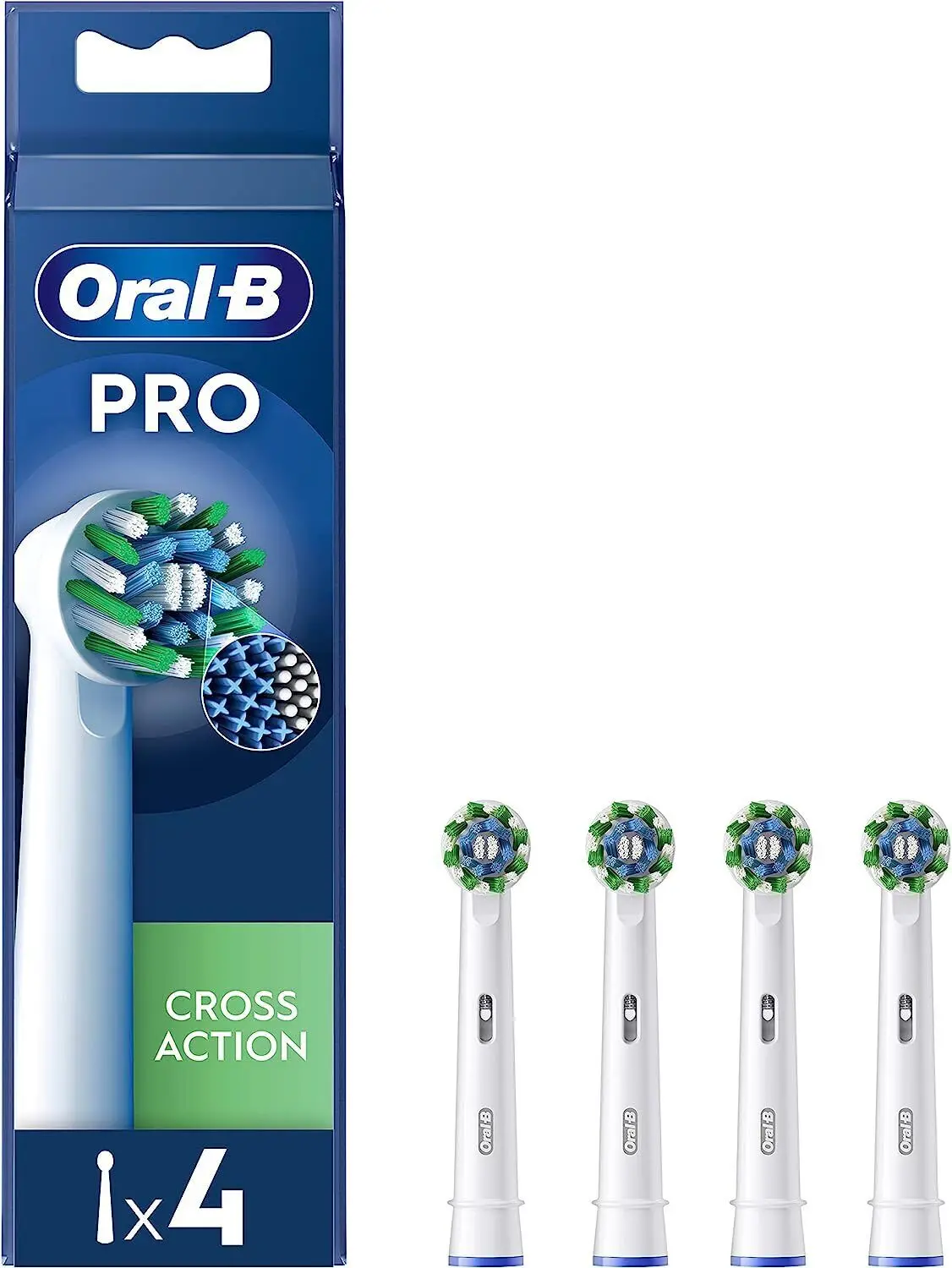 Oral-b Cross Action Electric Toothbrush Head With Cleanmaximiser ...