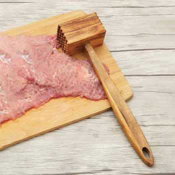 Attendrisseur à viande en bois - Marteau de cuisine artisanal | | 100% made in France & Europe | Tuuli