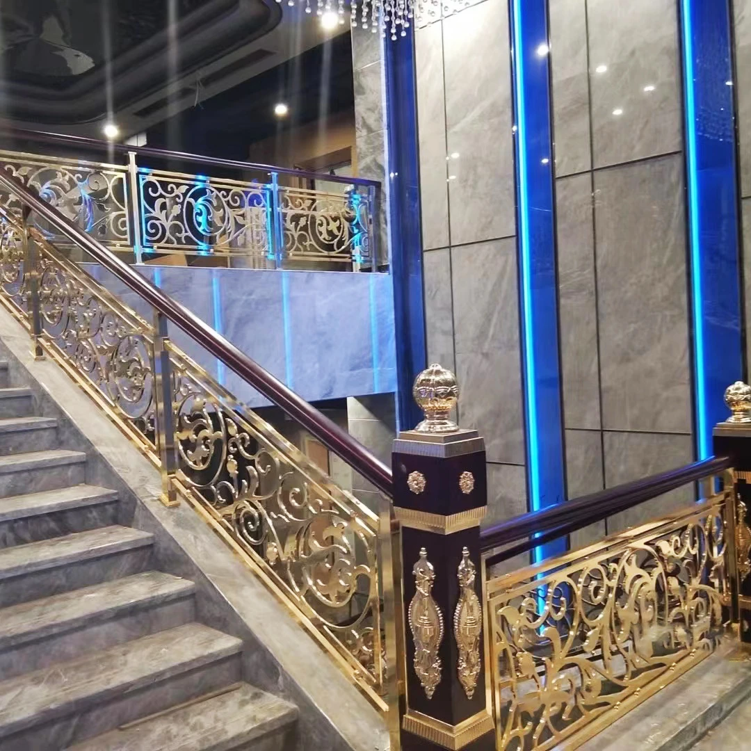 Stainless Aluminum Staircase Railings Design Cast Aluminium Balustrade ...