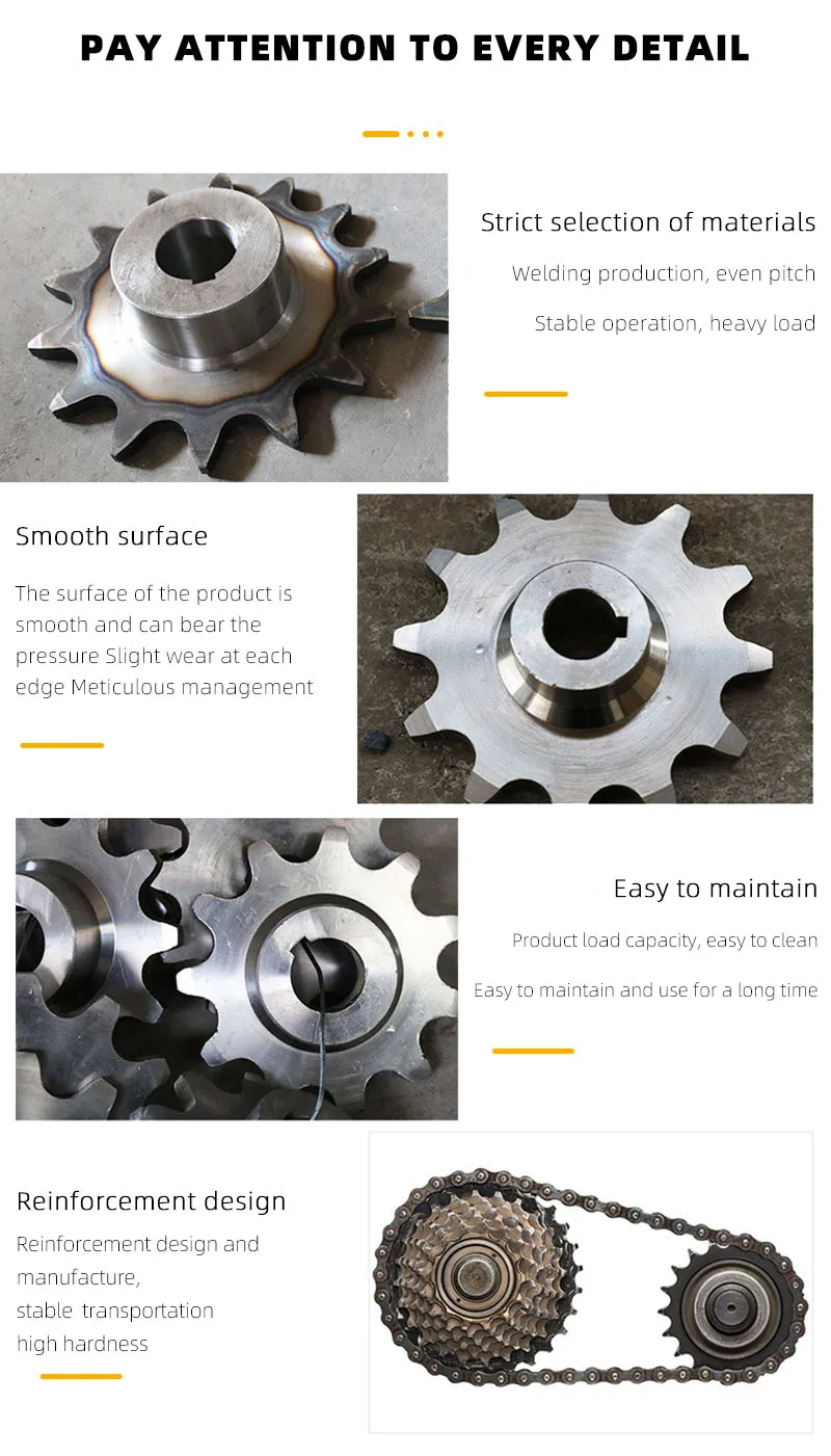 Ansi/din Standard Gear Wheel Stainless Steel Taper Lock Qd Drive Double