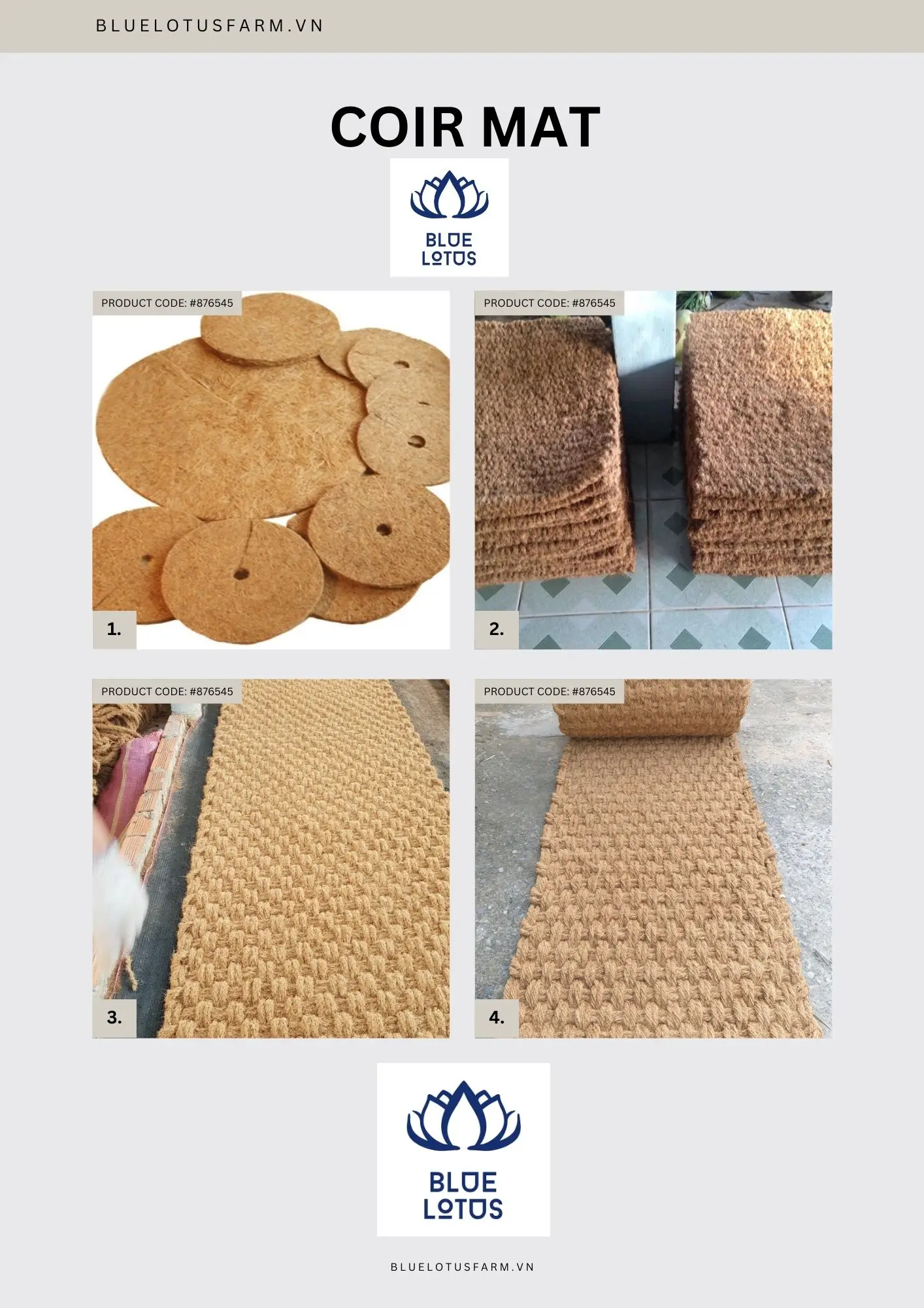 Coir Mat From Blue Lotus Farm 2023 Wholesale Coconut Mat Buy Coir Mat Custom Coconut Mat