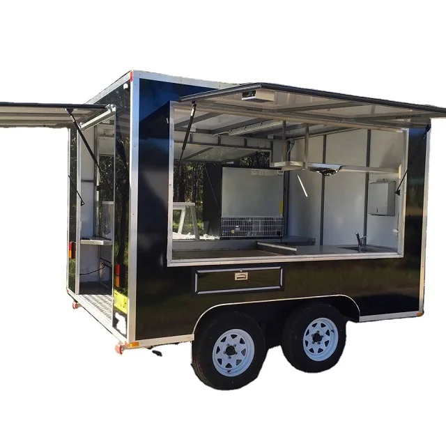 Custom Size Mobile Kitchen Van Fast Food Trailer Mobile Tacos Truck Coffee Carts Restaurant Food