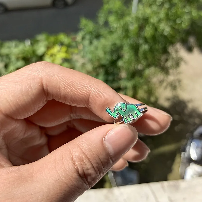 Low MOQ 10pcs Wholesale Bulk Cheap Jewelry Girls Changing Color Kids Mood Rings