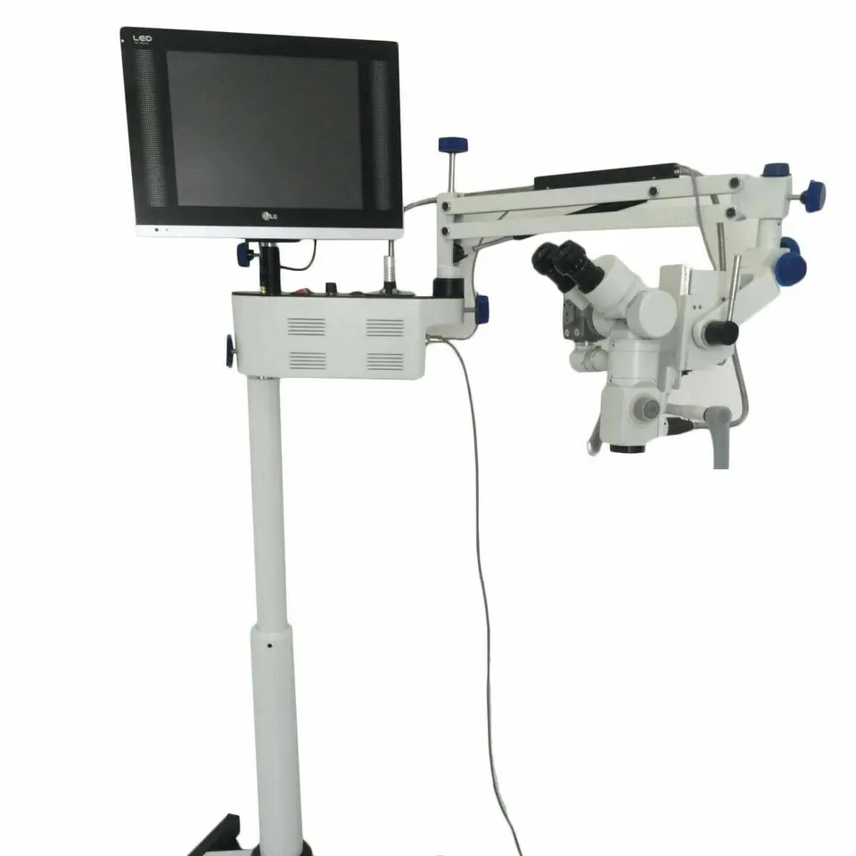 3 Step Floor Stand Microscope For Dental Surgery & Surgical Tiltable ...