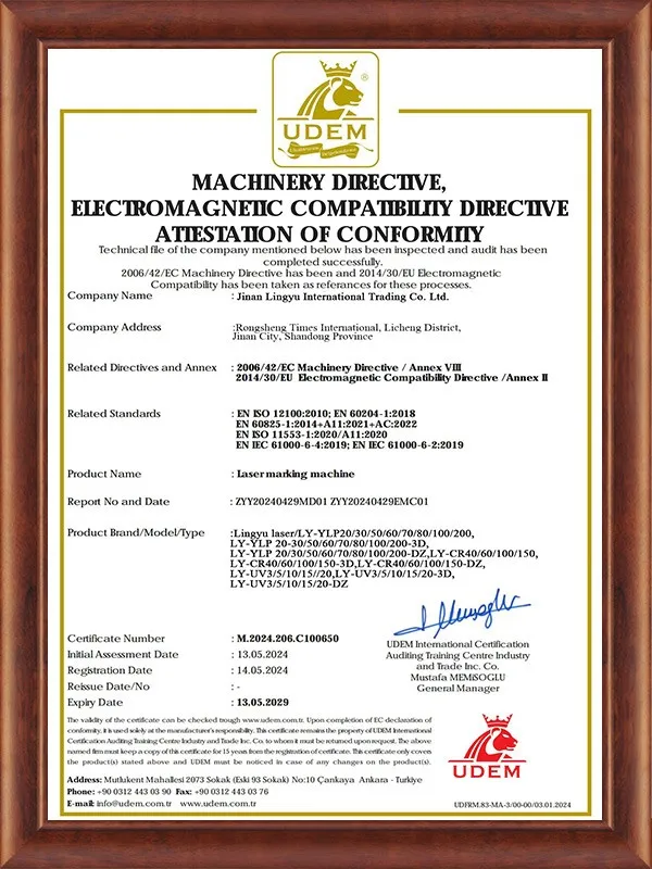 CE and ECM compliance document for listed RF CO2 Laser models