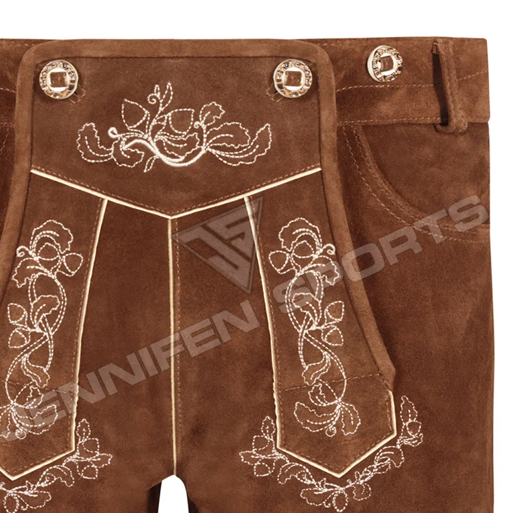 Traditional Outfit Men's Lederhosen Long With Suspender Cowhide Suede ...