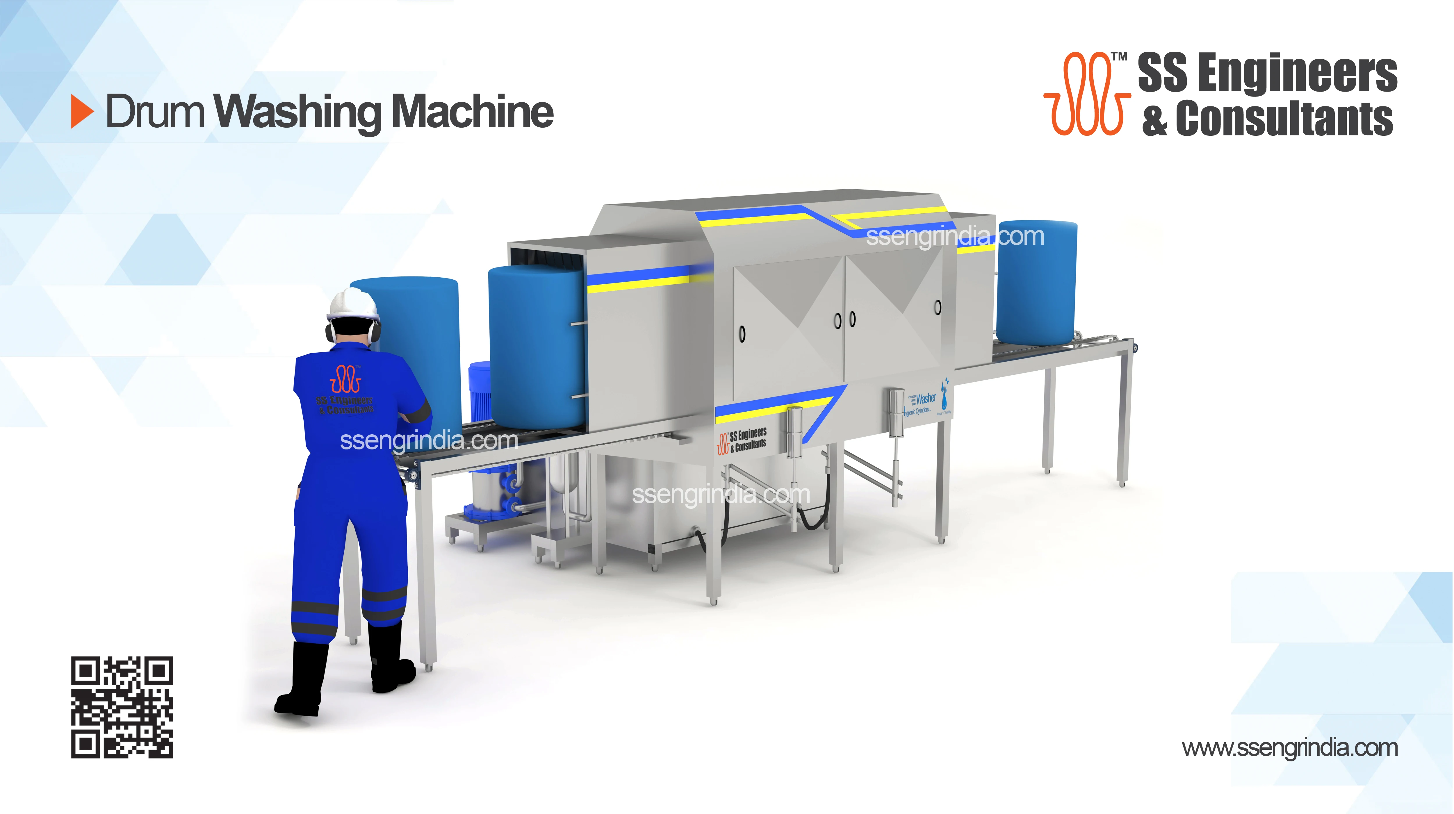 Automatic Bin Cleaning Machine 200L Drum Washer 55 Gallon Barrel Washer Bin Cleaning Machines