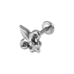 Gothic Croix Flower Piercing Straight Barbell Titanium PVD Plated Body Jewelry Multi Size Classic Style Gift Daily Wear