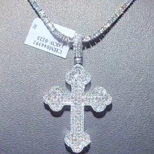 ICEDJEWELZ PT0258 Iced Out Silver Moissanite Pendant Hip Hop Style Customized 925 Sterling High Quality Party Occasion