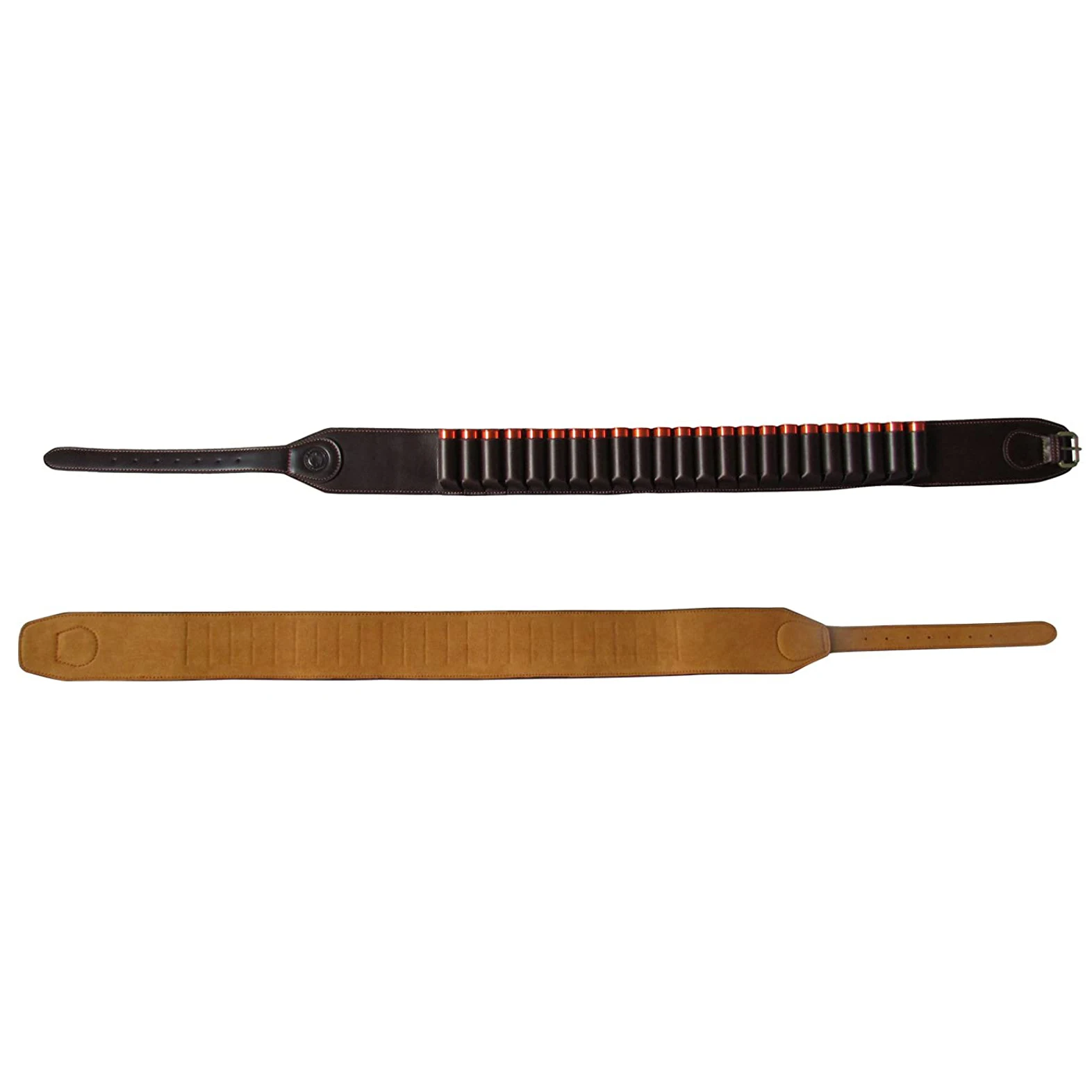 Suede Leather Ammo Belt Holder Carrier For Shooting Bandolier Hunting Accessories Leather 12