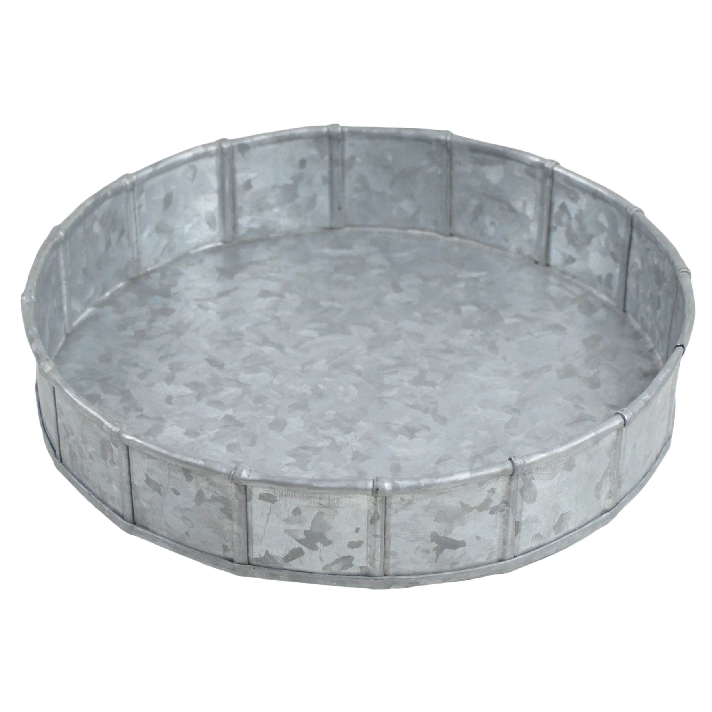 Handmade Best Galvanized Iron Tray Food Serving Tray With Handles Stand