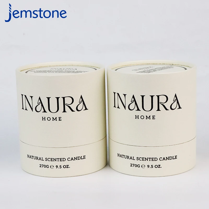 Customized Cardboard Container Handmade Soy Wax Private Label Luxury Natural Scented Candle Glass Jar Box Paper Tube Packaging