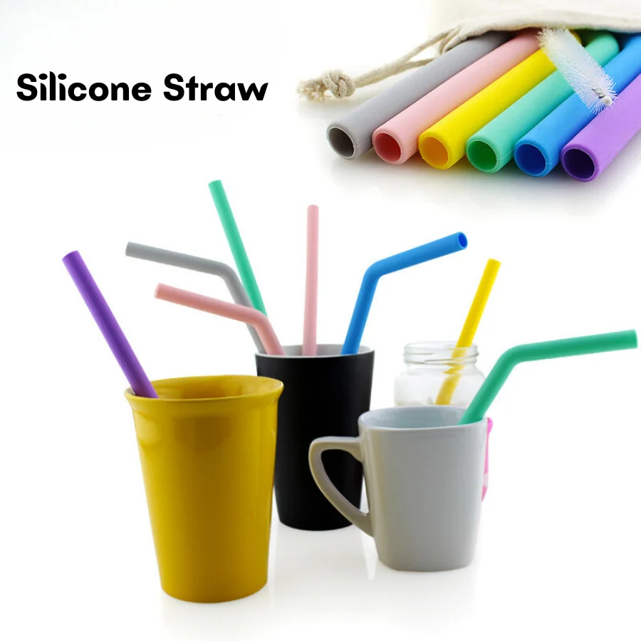 Silicone Straw Flexible Easy to Clean With Various Sizes Custom on Demand With Factory Services