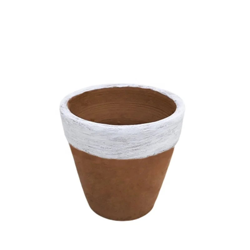 Clay Round Pot Natural Colour Modern Style Ceramic and Terracotta Vases for Home Decoration and Table Top Decor