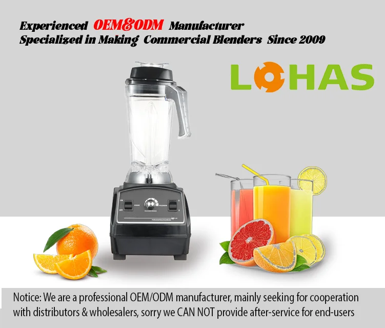 Lohas Commercial Heavy-Duty High-Speed BPA-Free Cup Multifunktionaalinen Smoothie-blender vahva mehusekoitin Premium-blender