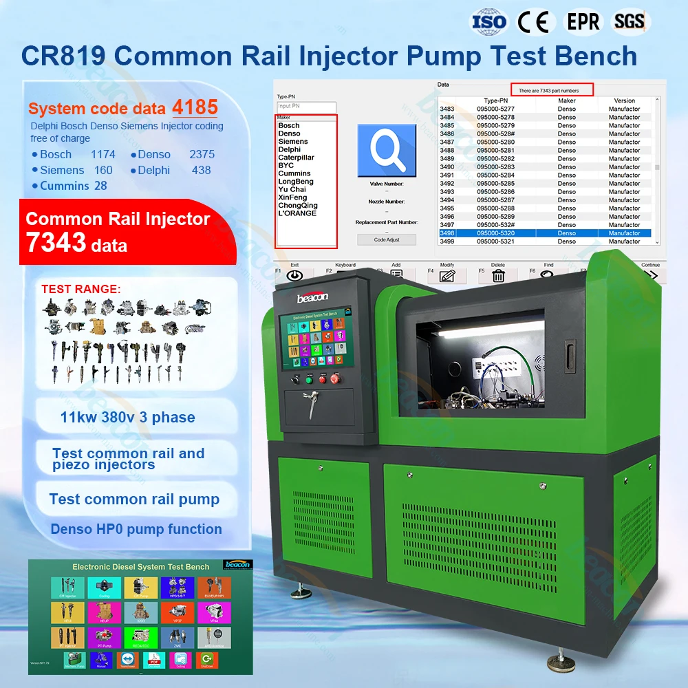 Heui Eui Eup Injector Testing Machine Cr819 Diesel Test Bench Common ...