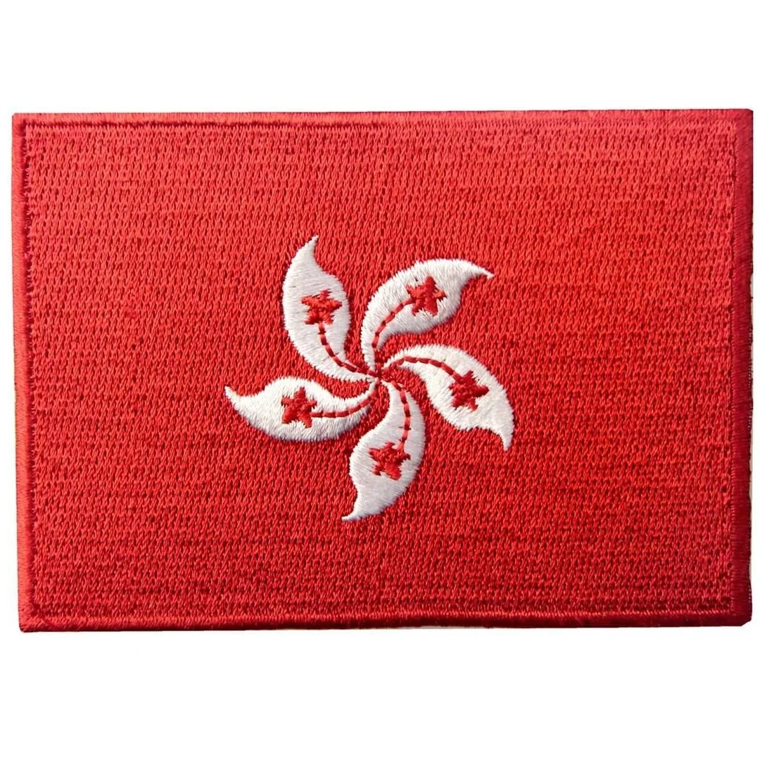 Hong Kong Flag Embroidered Patch - Iron On Or Sew On Emblem, 3.5 X 2.5 Inches - View #2