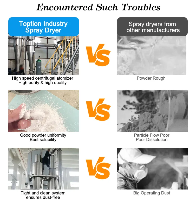 Rotary Atomizer Powder Whey Protein Ginger Spray Dryer Making Machine