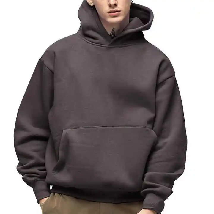 Wholesale Streetwear Heavyweight Custom Made 2025 Oversized Pull over Drop Shoulder No Strings Hoodie Men Hoodie Large Size