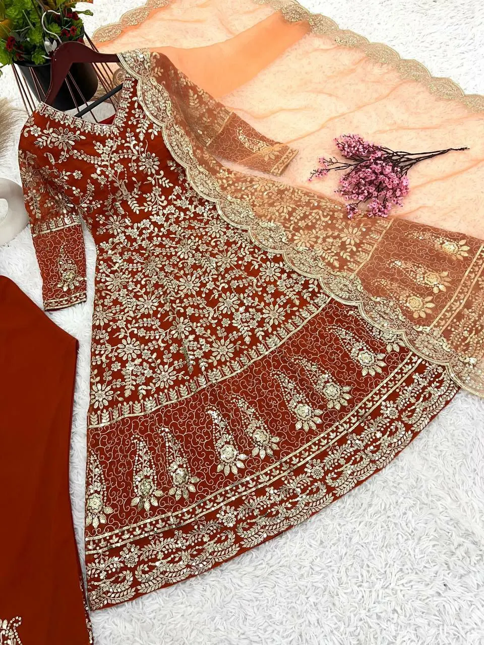 Premium Designer Fox Georgette Collection Readymade Cape Style Salwar Kameez Anarkali Salwar Kameez