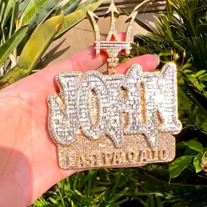 Diamond Pendant 925 Sterling High Quality Customized Iced Out Moissanite Fine Jewelry Pendants & Charms Silver Hip Hop Pendant