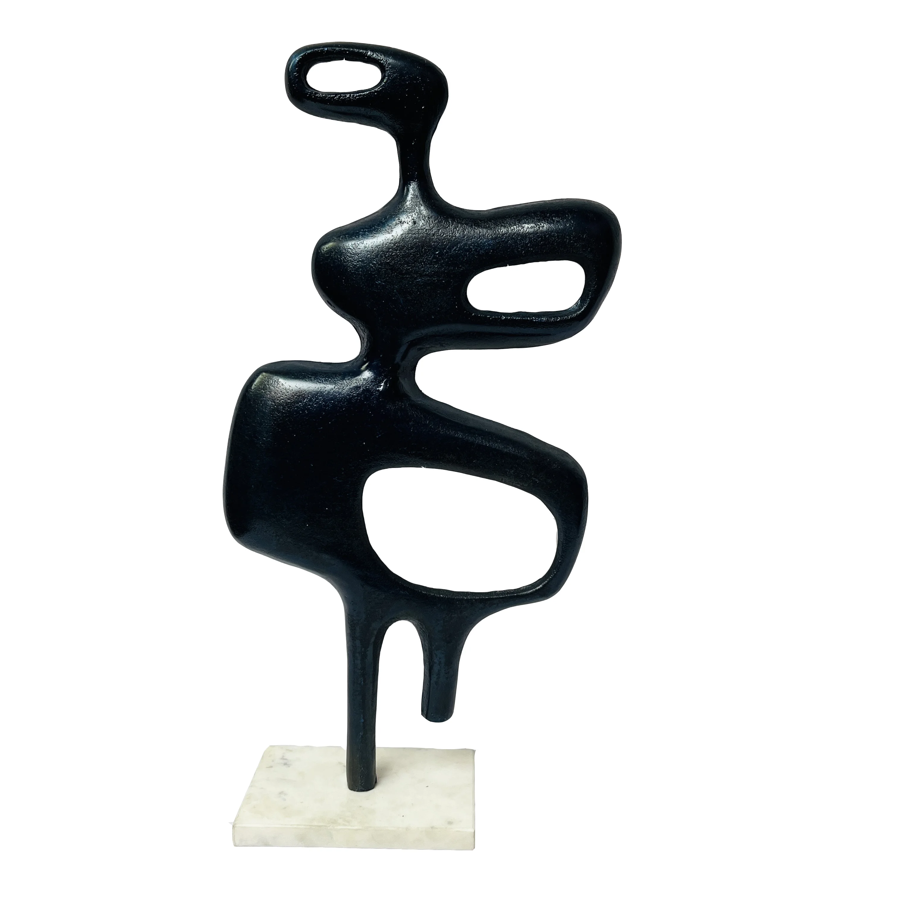 Art Deco Style Handmade Metal Sculptures Realistic Figurine Statue Artistic Human Face Mask Stand Sculpture Halloween Men Object